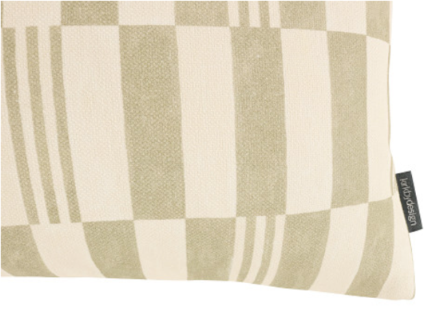 Checkerboard Cushion Pistachio by Kirkby Design 