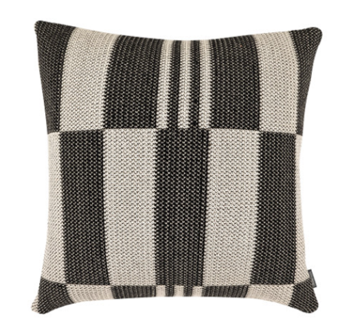 Checkerboard Knit Cushion Monochrome by Kirkby Design 