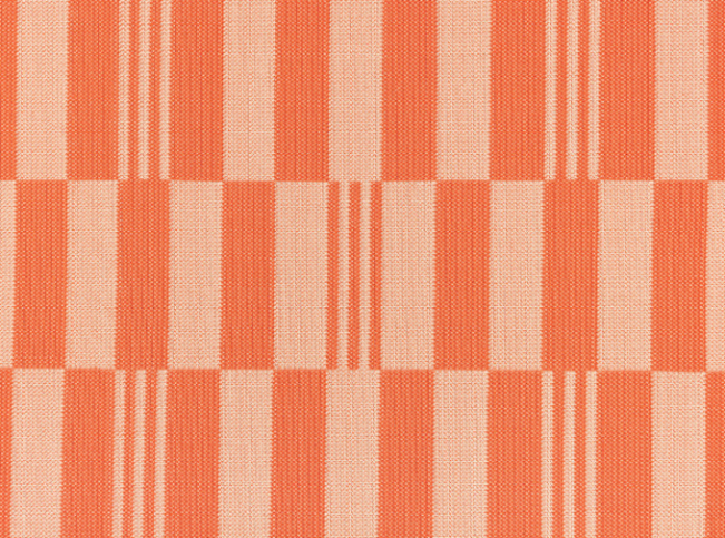 Checkerboard Knit Tangelo Fabric by Kirkby Design