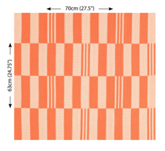 Checkerboard Knit Tangelo Fabric by Kirkby Design