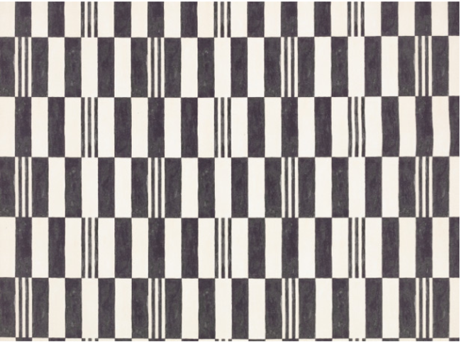 Checkerboard Recycled Monochrome Fabric by Kirkby Design