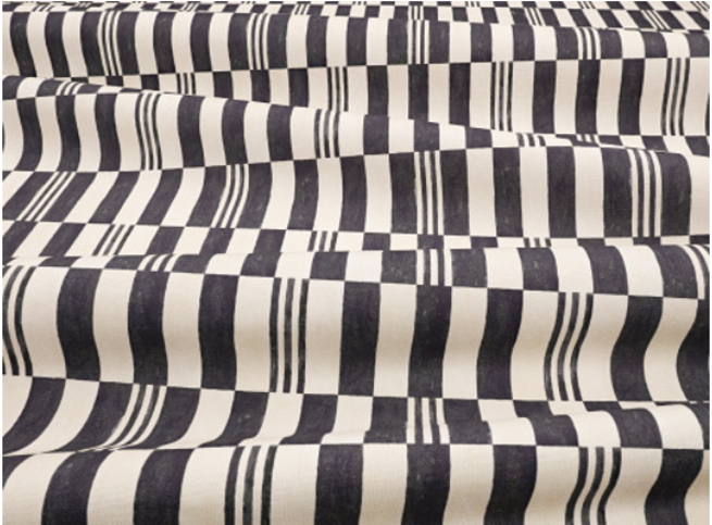 Checkerboard Recycled Monochrome Fabric by Kirkby Design