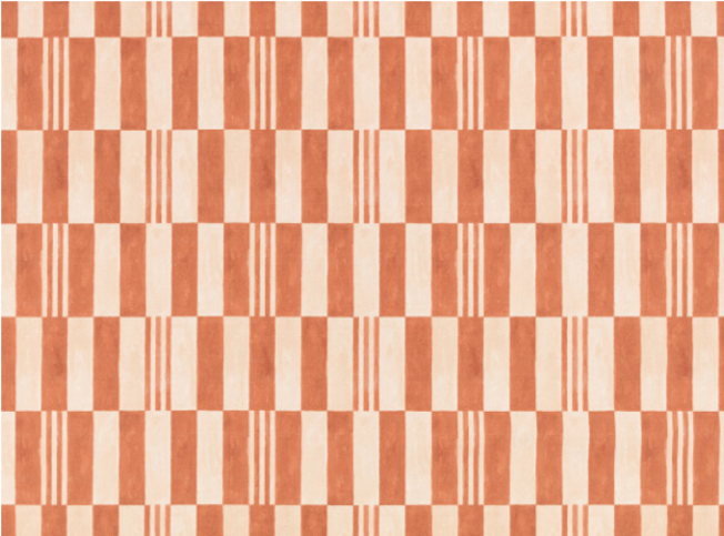 Checkerboard Recycled Terracotta Fabric by Kirkby Design