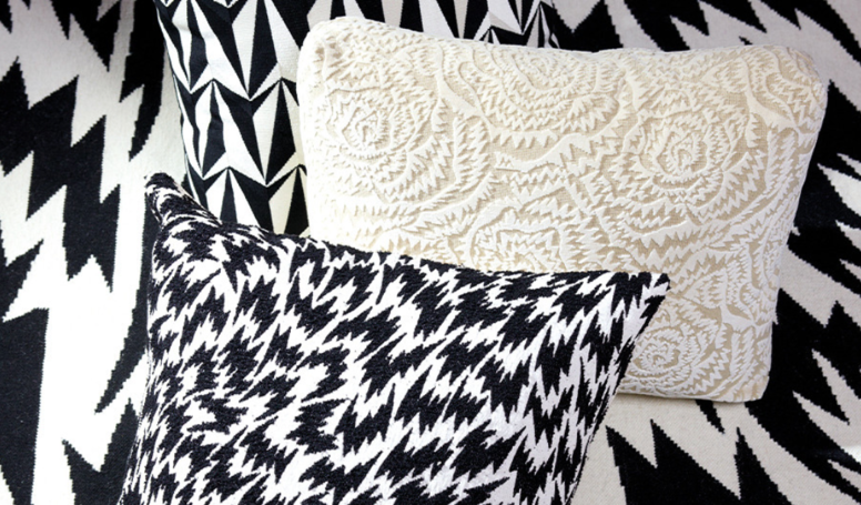 Flash Cushion Monochrome by Kirkby Design 