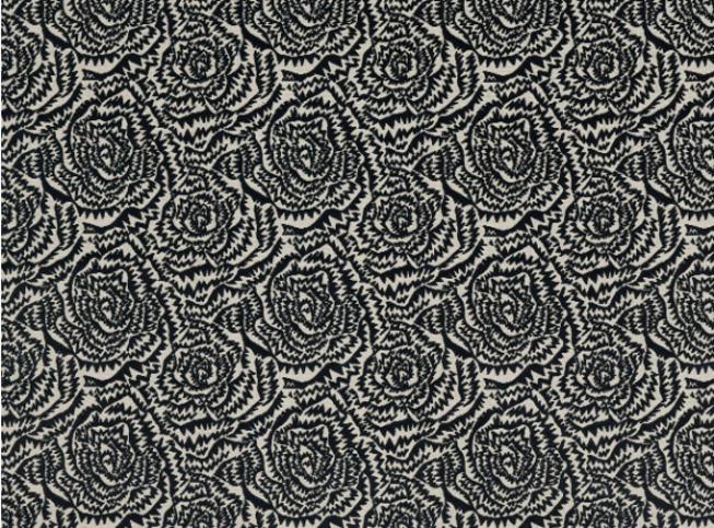 Jagged Roses Monochrome by Kirkby Design