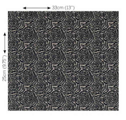 Jagged Roses Monochrome by Kirkby Design