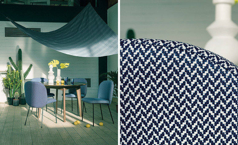 Kirkby Design Ridge Navy Fabric