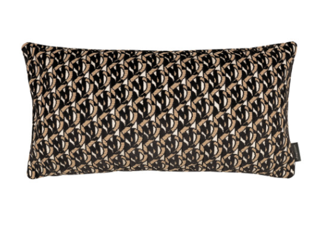 Monogram Cushion Monochrome by Kirkby Design 