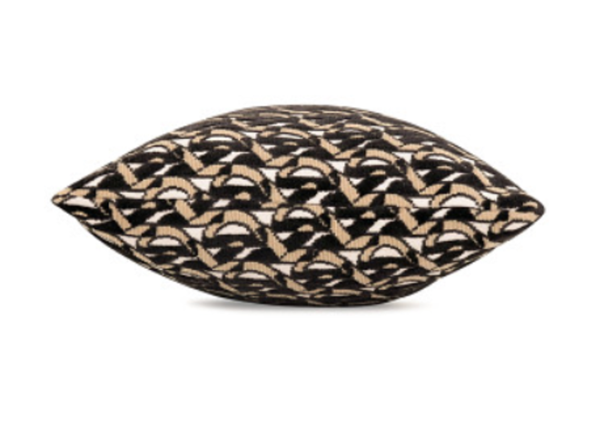 Monogram Cushion Monochrome by Kirkby Design 