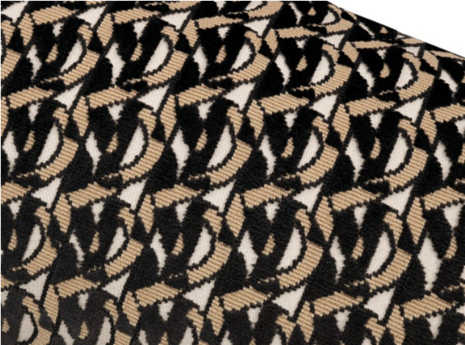 Monogram Cushion Monochrome by Kirkby Design 