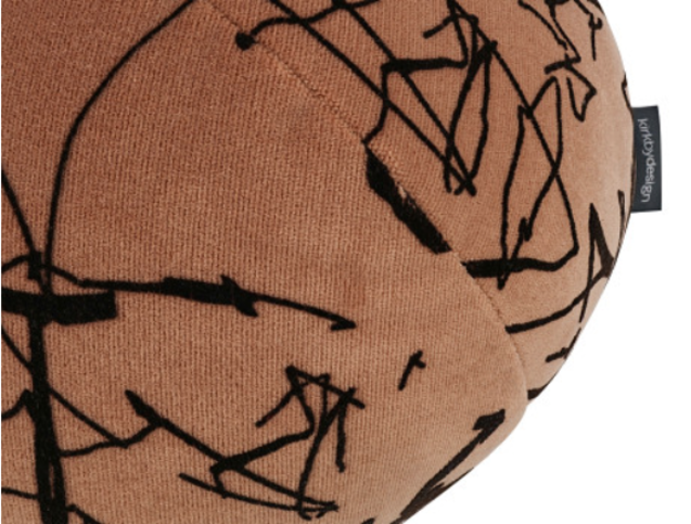 Scribble Cushion Amber by Kirkby Design 
