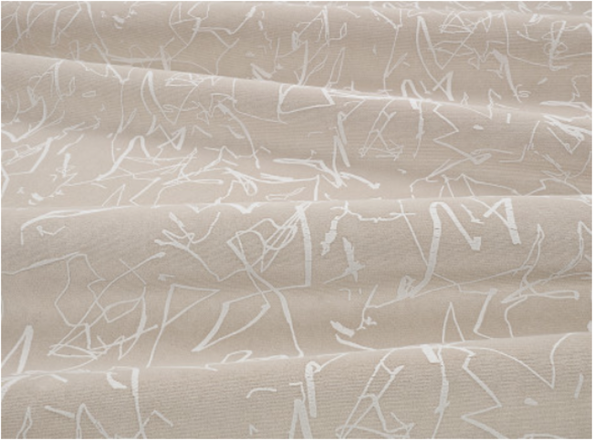 Scribble Recycled Taupe Fabric by Kirkby Design