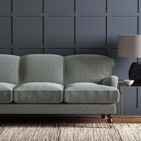 Chicane Navy Fabric by Linwood