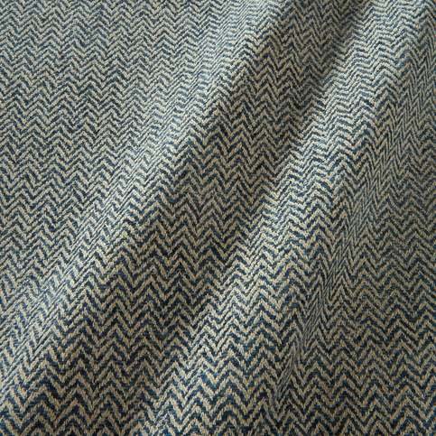 Chicane Navy Fabric by Linwood