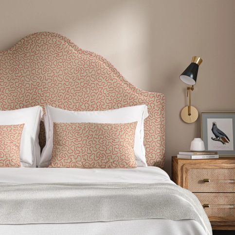 Wiggle Coral Fabric by Linwood