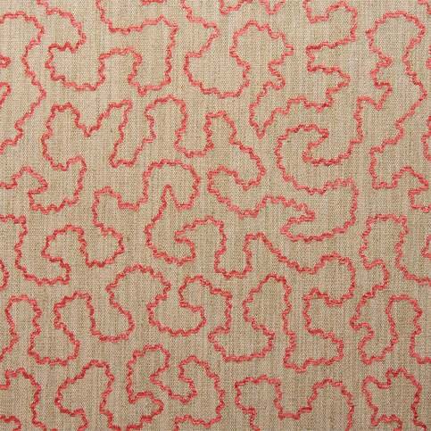 Wiggle Coral Fabric by Linwood