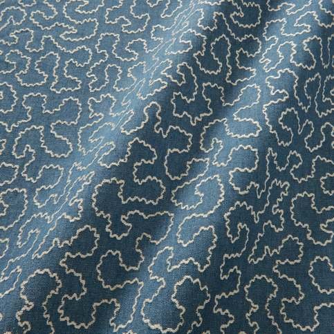 Wiggle Cornflower Fabric by Linwood