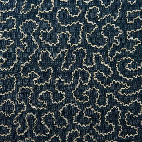Wiggle Indigo Fabric by Linwood