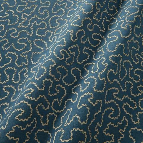 Wiggle Regal Blue Fabric by Linwood