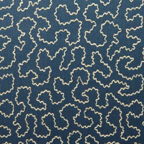 Wiggle Regal Blue Fabric by Linwood