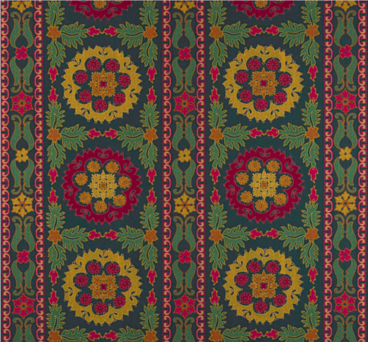 Kashan Nuit Fabric by Manuel Canovas