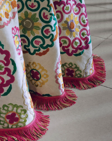 Louison Fuchsia/Pin Trimming by Manuel Canovas