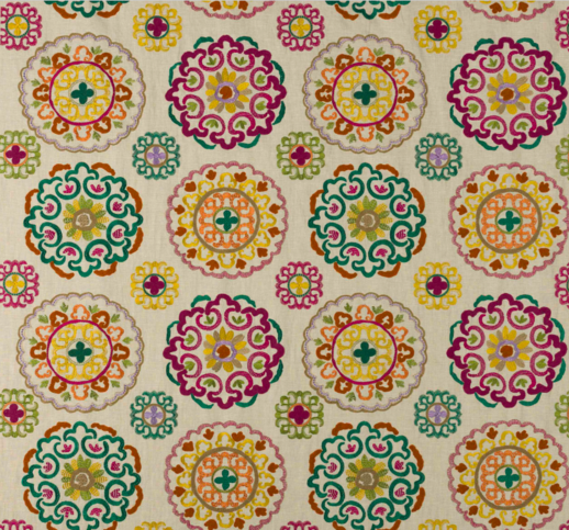 Margaux Fuchsia Fabric by Manuel Canovas