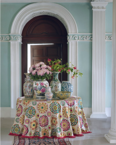 Margaux Fuchsia Fabric by Manuel Canovas