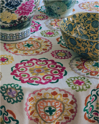 Margaux Fuchsia Fabric by Manuel Canovas