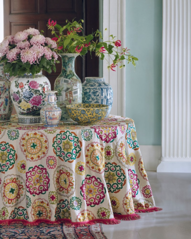 Margaux Fuchsia Fabric by Manuel Canovas