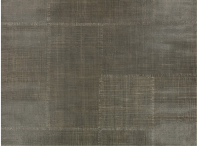 Abacá Patchwork Wallcovering Pewter by Mark Alexander