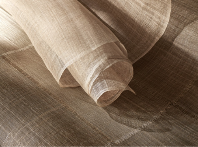 Abacá Patchwork Wallcovering Sepia by Mark Alexander