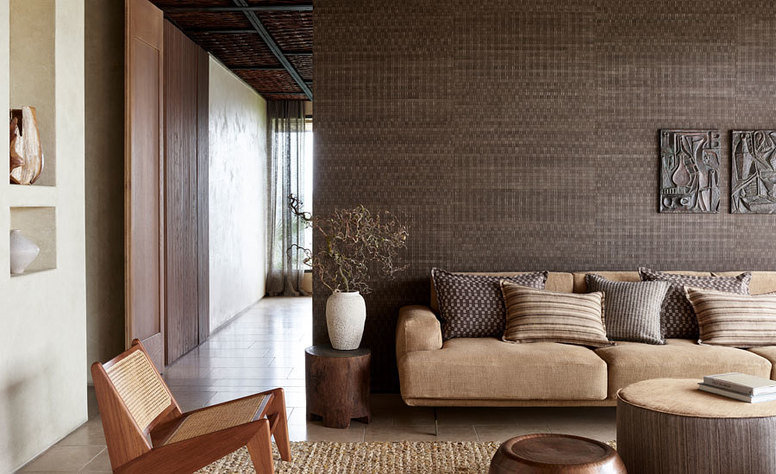 Anagram Chestnut Wallcovering by Mark Alexander