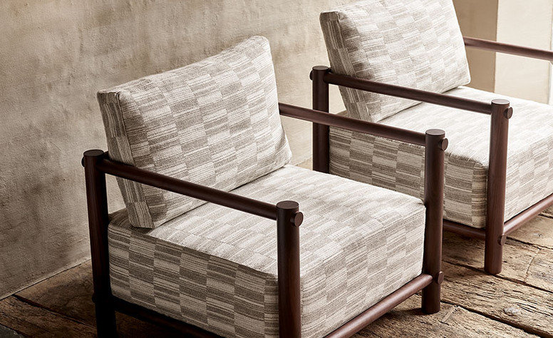 Boardwalk Grey Mist Fabric by Mark Alexander 