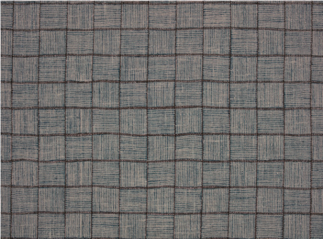 Crosshatch Check Atlantic Fabric by Mark Alexander 