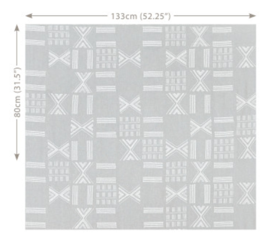 Folk Indian Blue Fabric by Mark Alexander 