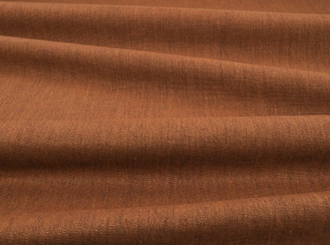 Heritage Linen Burnt Orange Fabric by Mark Alexander 