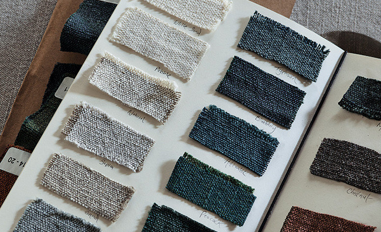 Heritage Linen Chestnut Fabric by Mark Alexander 