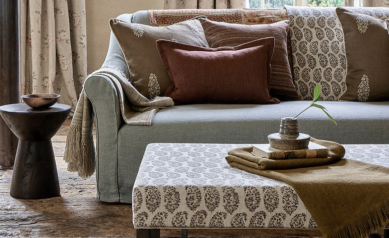 Heritage Linen Sienna Fabric by Mark Alexander 