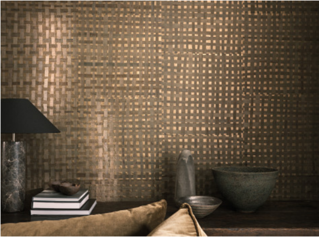 Hyacinth Wallcovering Bronze by Mark Alexander