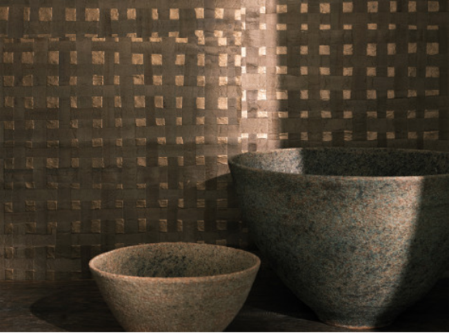 Hyacinth Wallcovering Bronze by Mark Alexander