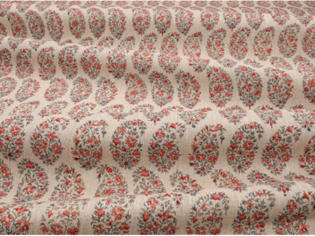 Jaipur Indian Red Fabric by Mark Alexander 