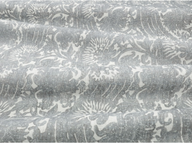 Java Grey Teal Fabric by Mark Alexander 