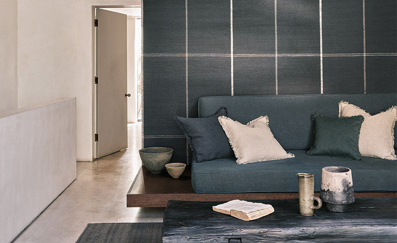 Koshi Wallcovering Indigo by Mark Alexander