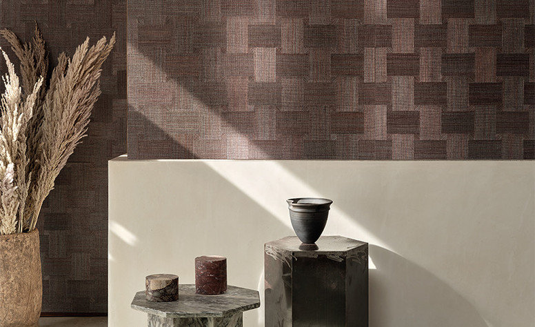 Lattice Mosaic Wallcovering Pimento by Mark Alexander