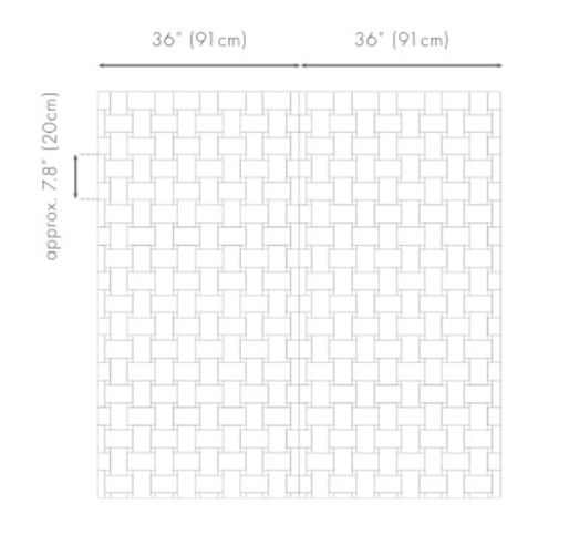 Lattice Mosaic Wallcovering Silver by Mark Alexander