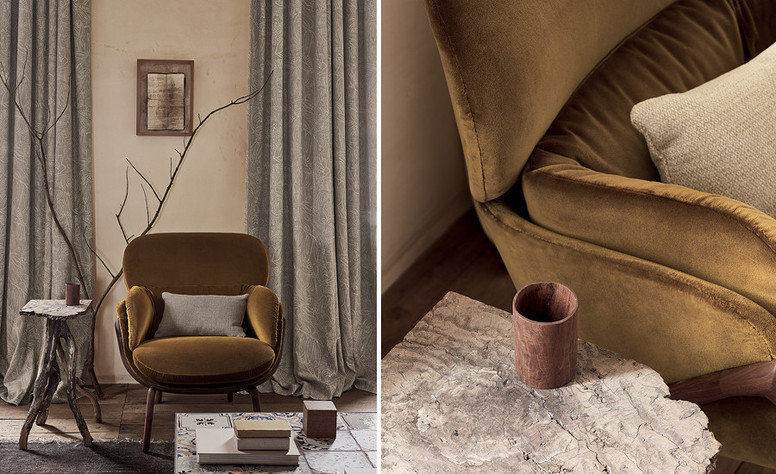 Epoque Ochre Fabric by Mark Alexander 