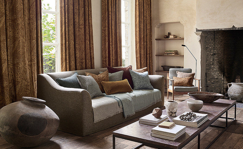 Epoque Ochre Fabric by Mark Alexander 