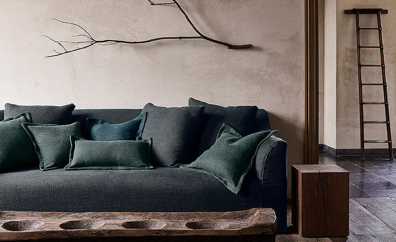 Loom Indigo Fabric by Mark Alexander 
