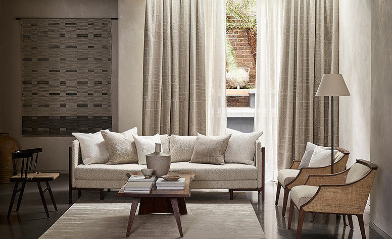 Offset Parchment Fabric by Mark Alexander 